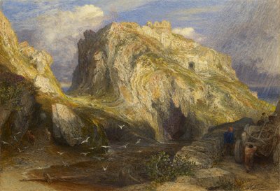 Tintagel Castle, Approaching Rain, 19th Century by Samuel Palmer